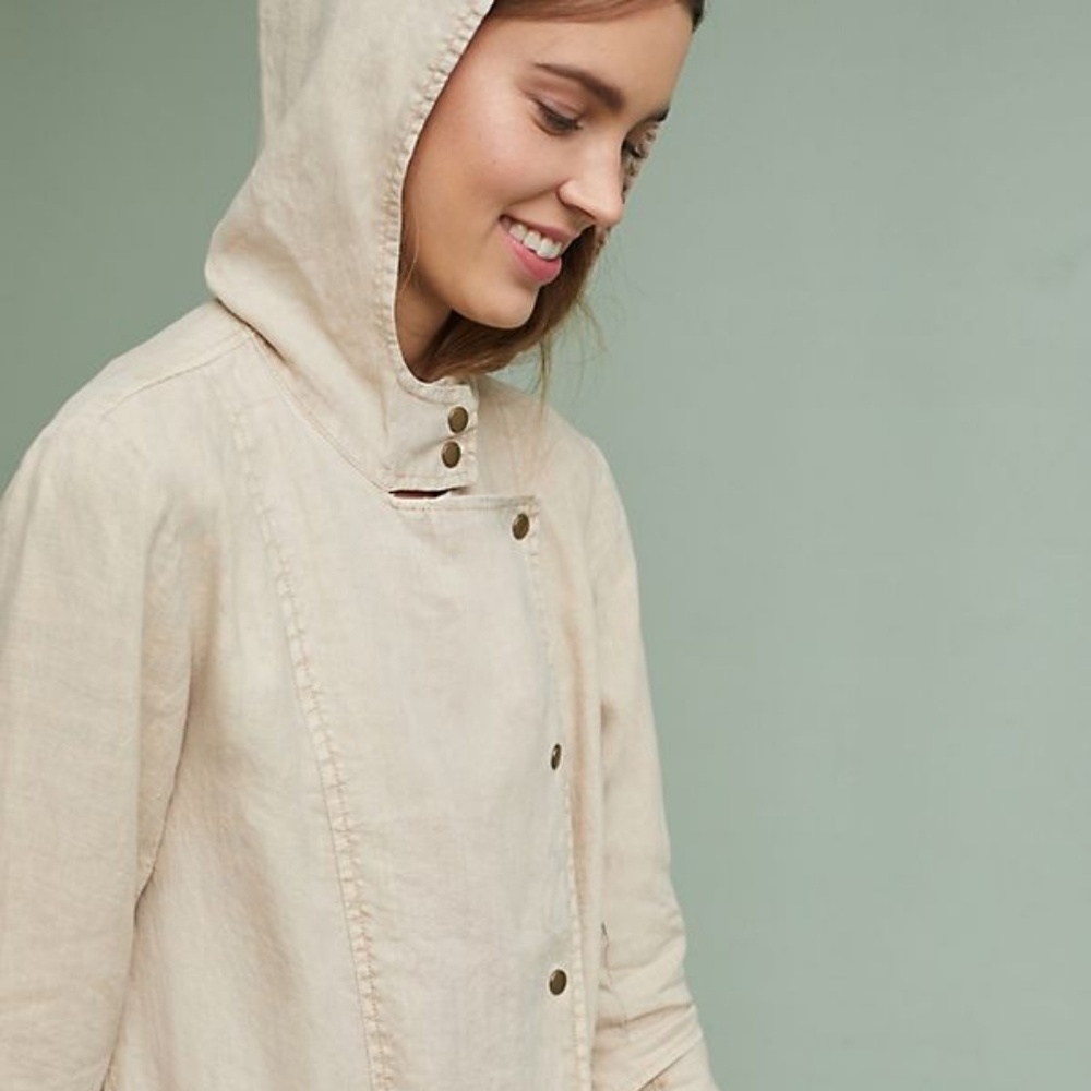 Michael Stars Linen Anorak in Sandstone